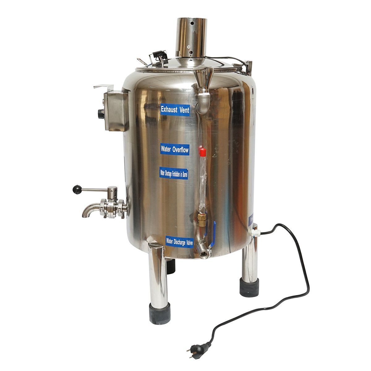 Aparat automat de pasteurizare din inox pentru lapte, sucuri, capacitate 20L, 305x350x300mm